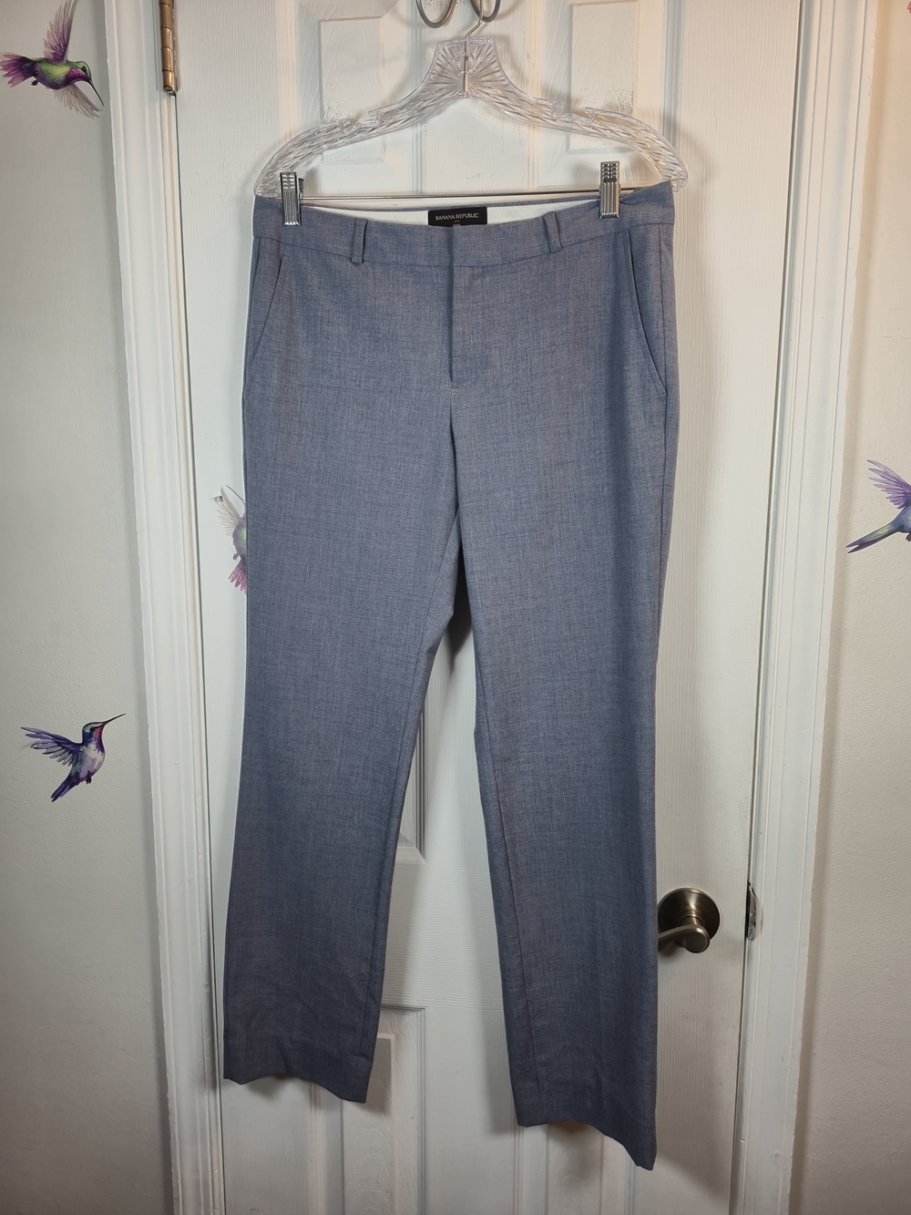 Banana Republic Ryan Slim Straight Blue Dress Pants 6
